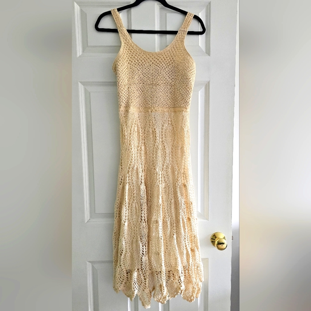 Cream Crochet Dress